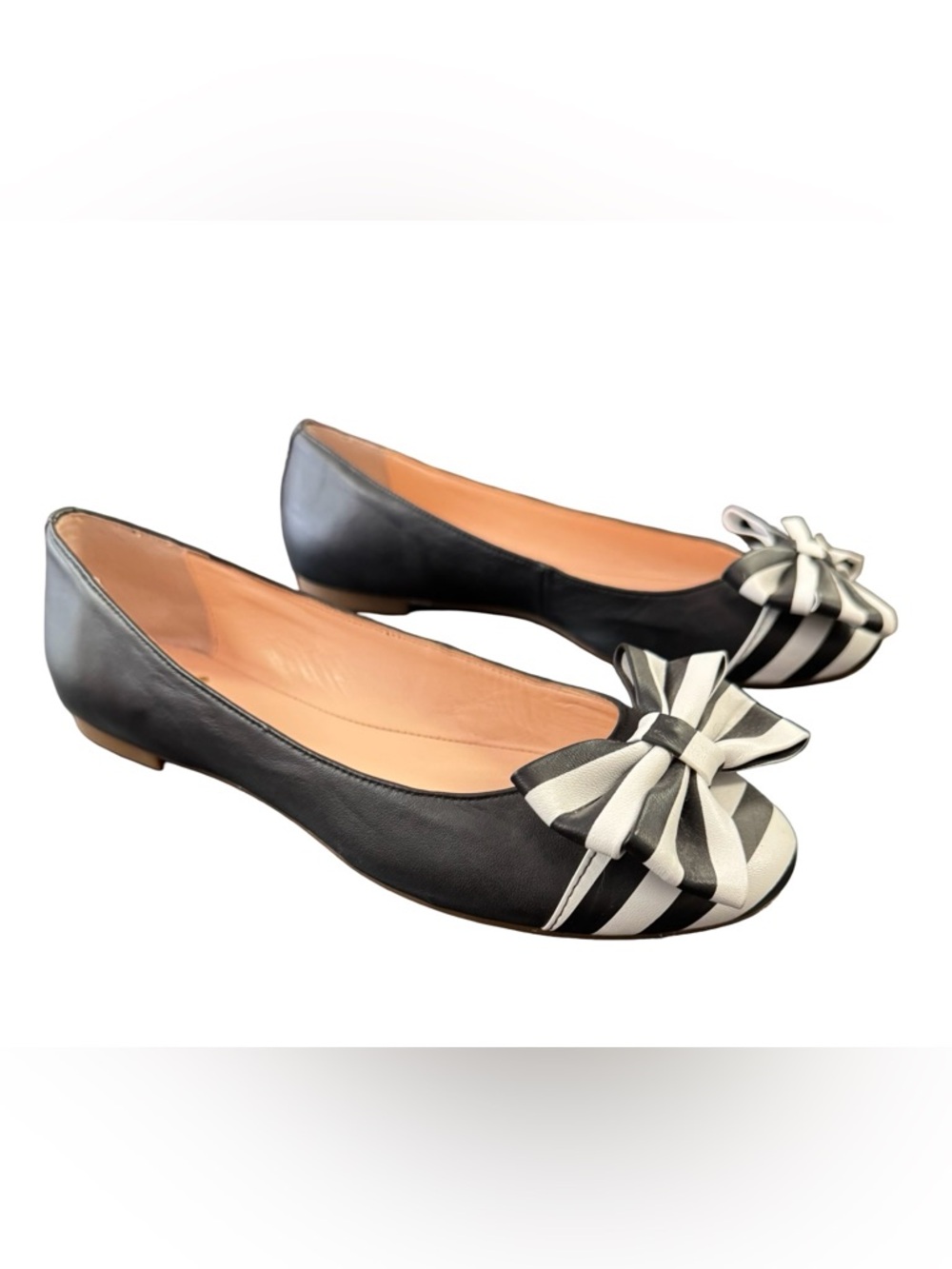 Kate Spade Wallace Bow Stripe Flat Shoes Women’s Size 7M